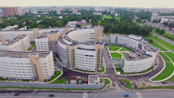 Clinical Infectious Diseases Hospital Botkin in the City of Saint-Petrsburg. Aerial View