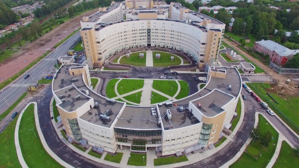 Clinical Infectious Diseases Hospital Botkin in the City of Saint-Petrsburg. Aerial View alt