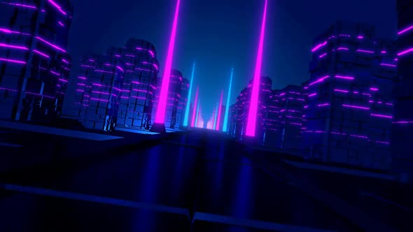 Futuristic Neon City 