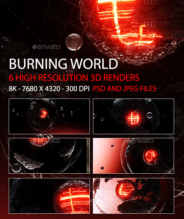 Burning World - 3D Backgrounds