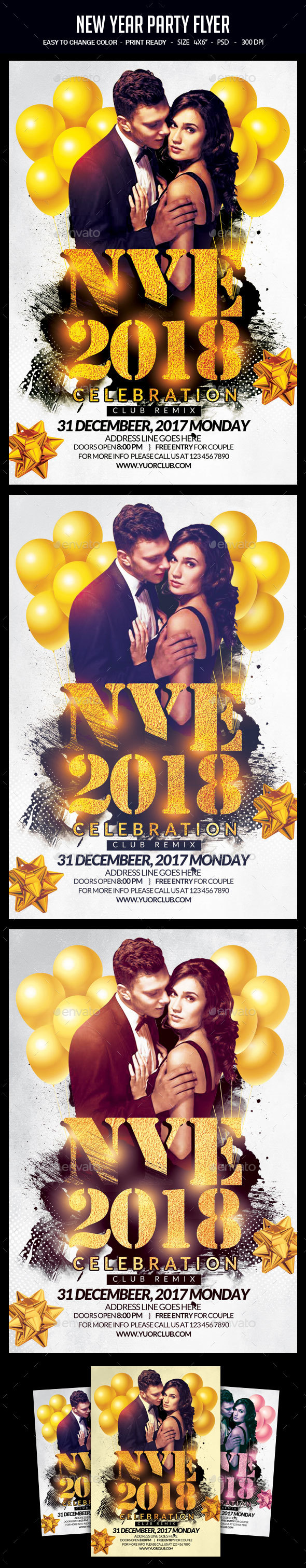 New Year Party Flyer - Clubs & Parties Events