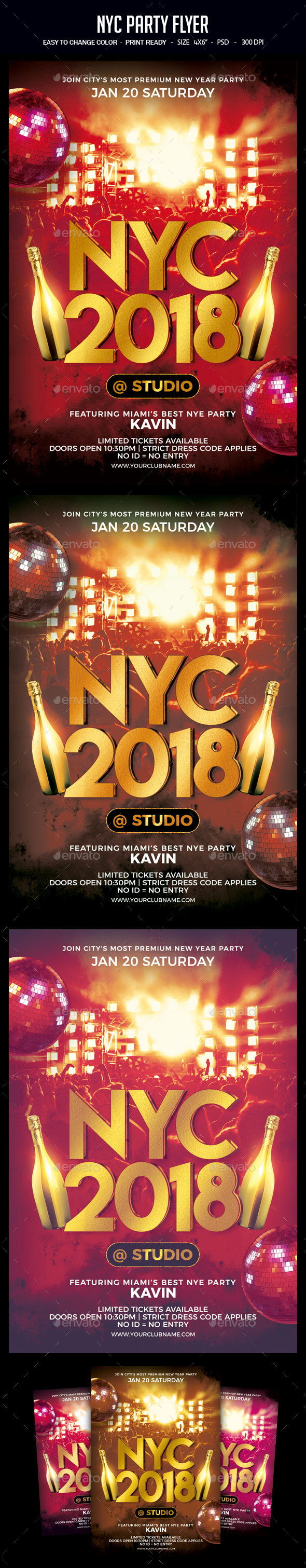NYC Party Flyer - Clubs & Parties Events