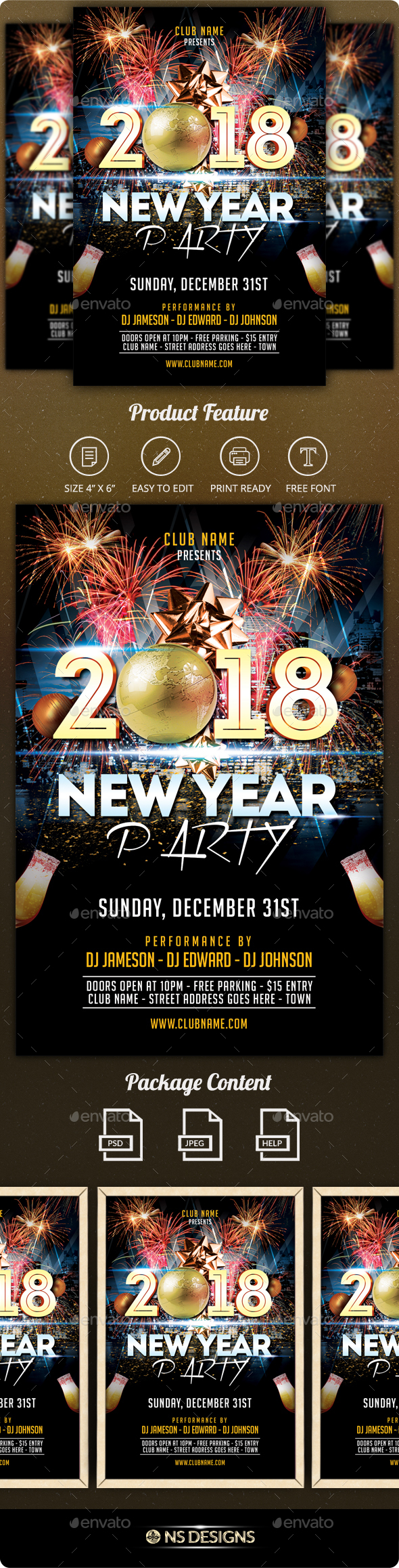 GraphicRiver New Year Flyer 21112578 GraphicRiver New Year Flyer 21112578
