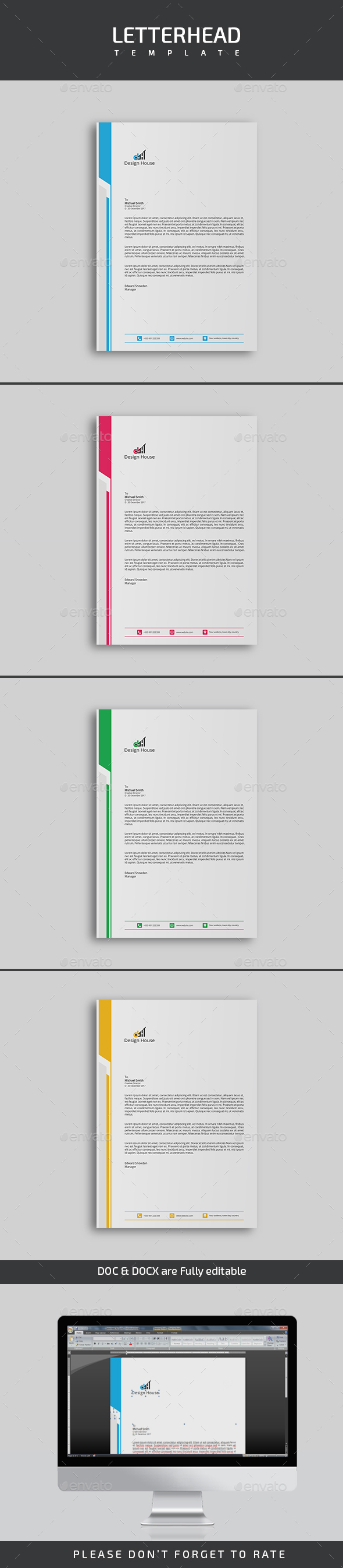 GraphicRiver Letterhead Template 21113404 GraphicRiver Letterhead Template 21113404