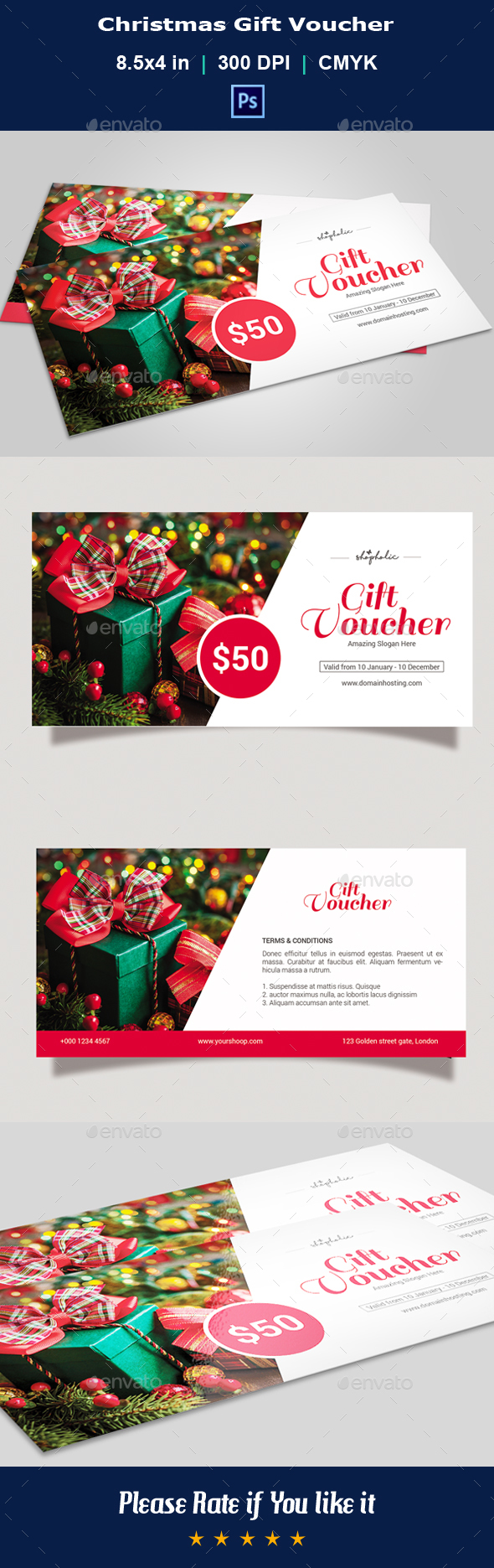 GraphicRiver Christmas Gift Voucher V04 21113537 GraphicRiver Christmas Gift Voucher V04 21113537