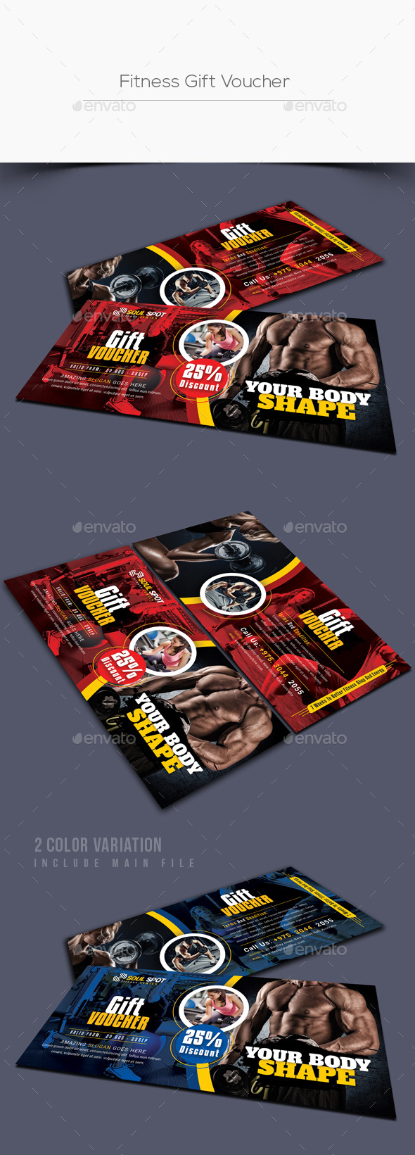 GraphicRiver Fitness Gift Voucher 21114398 GraphicRiver Fitness Gift Voucher 21114398