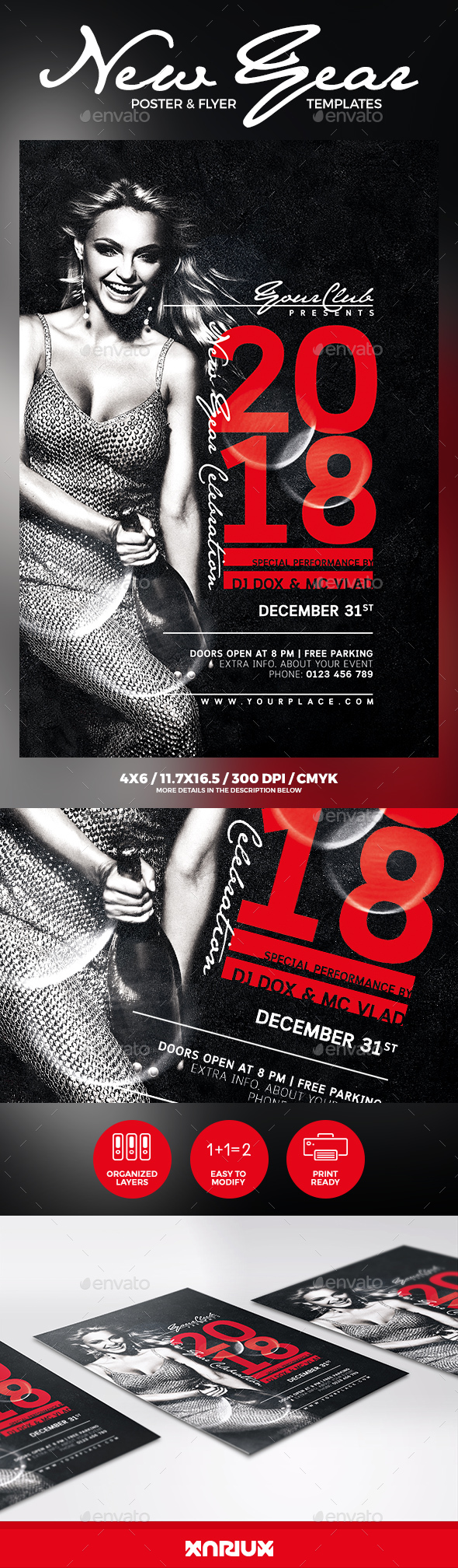 New Year Party Flyer & Poster - Events Flyers