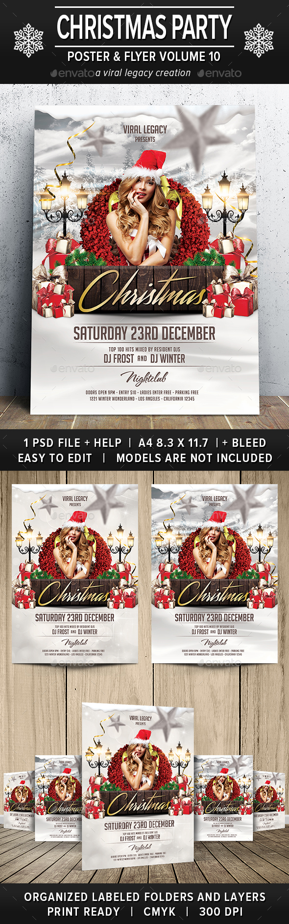 Christmas Party Poster / Flyer V10 - Flyers Print Templates