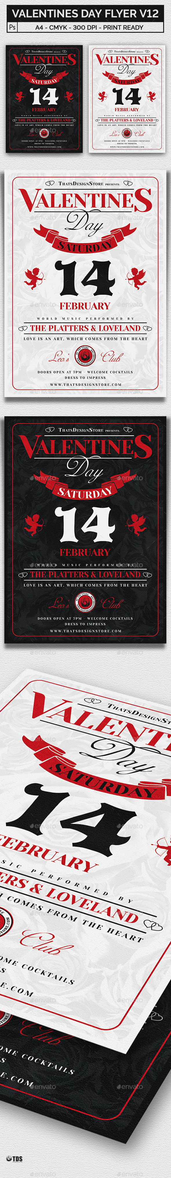 Valentines Day Flyer Template V12 - Clubs & Parties Events