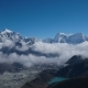 The Movement of Clouds Over the Highland Valley in the Himalayas. - VideoHive Item for Sale