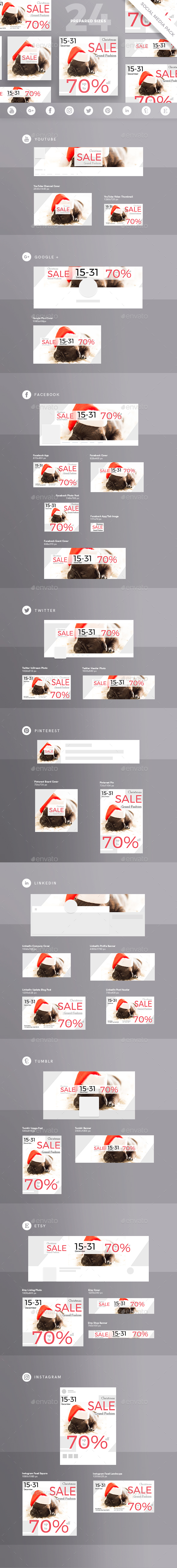 Christmas Sale Social Media Pack - Miscellaneous Social Media