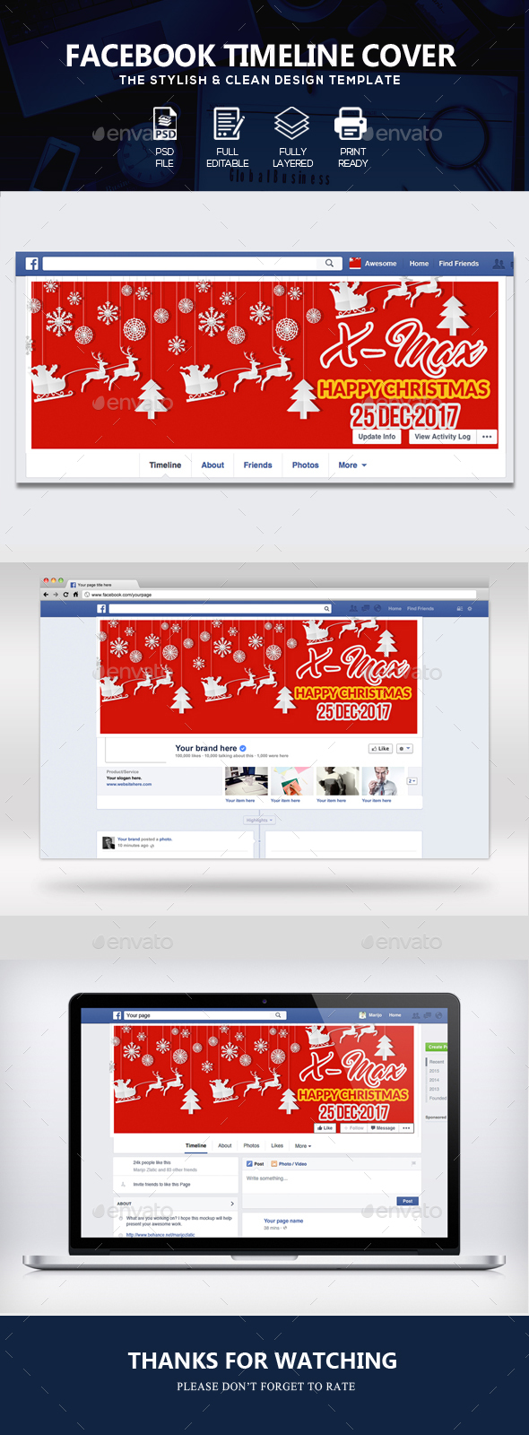 GraphicRiver Christmas Facebook Timeline Cover 21116064 GraphicRiver Christmas Facebook Timeline Cover 21116064