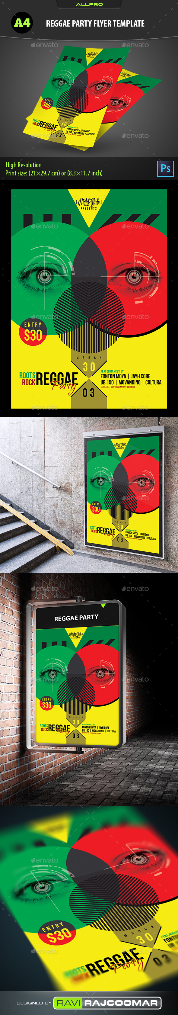 GraphicRiver Reggae Party Flyer Template 21116196 GraphicRiver Reggae Party Flyer Template 21116196