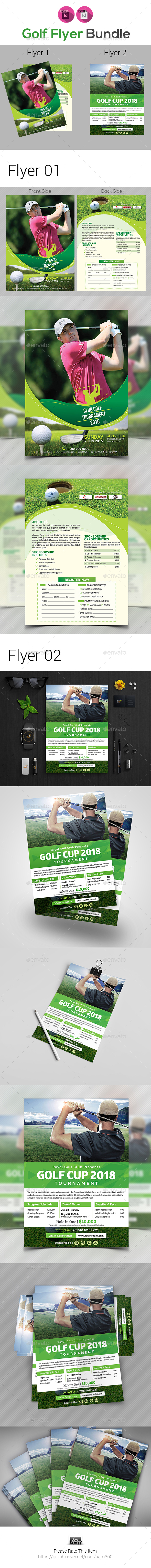 Golf Tournament Flyer Bundle - Sports Events