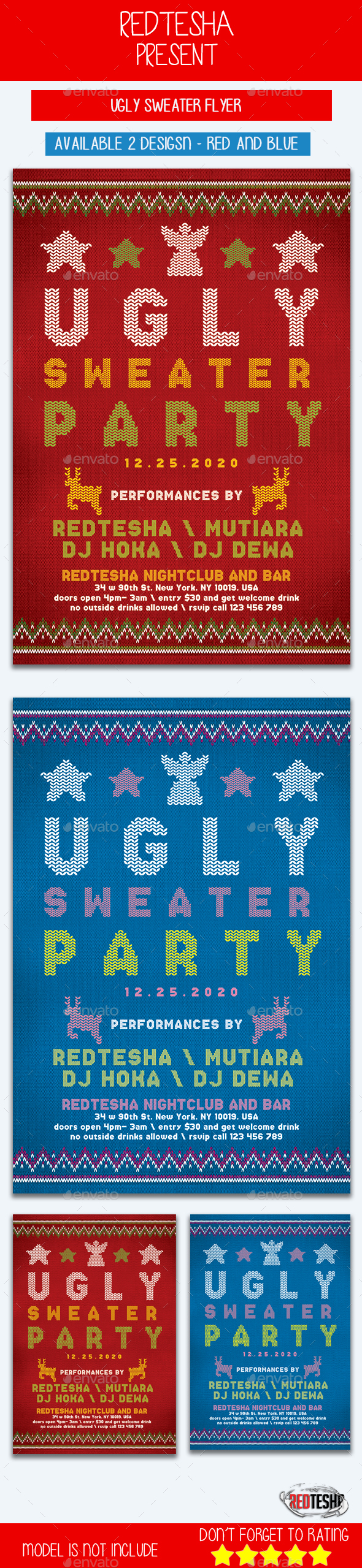 Ugly Sweater Flyer - Events Flyers