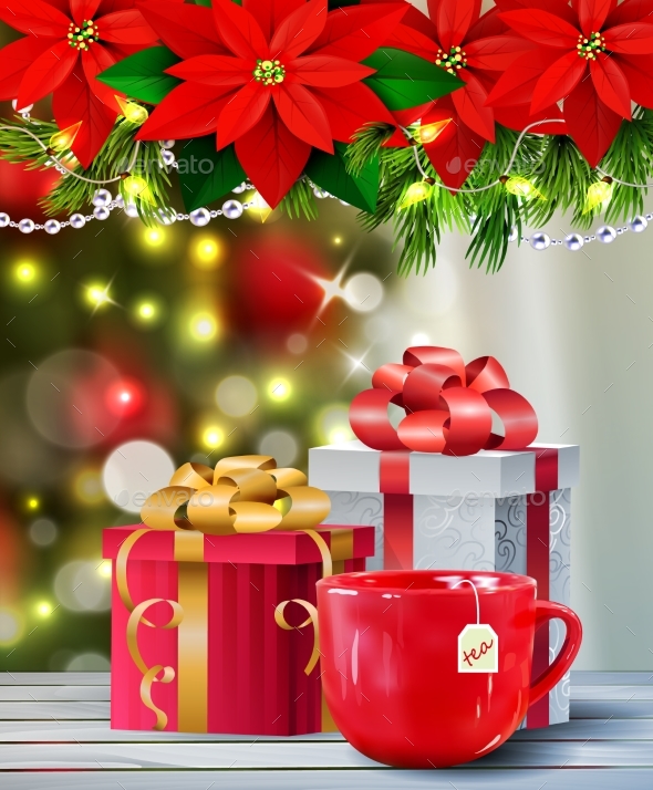 GraphicRiver Background with Christmas Tea 21117203