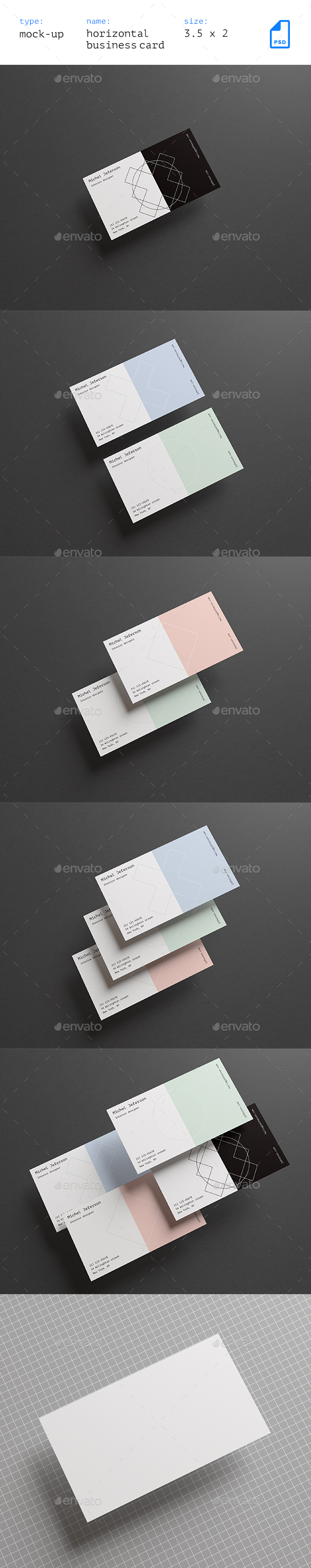 GraphicRiver Horizontal Business Cards Mock-up Vol 2 21117258 GraphicRiver Horizontal Business Cards Mock-up Vol 2 21117258