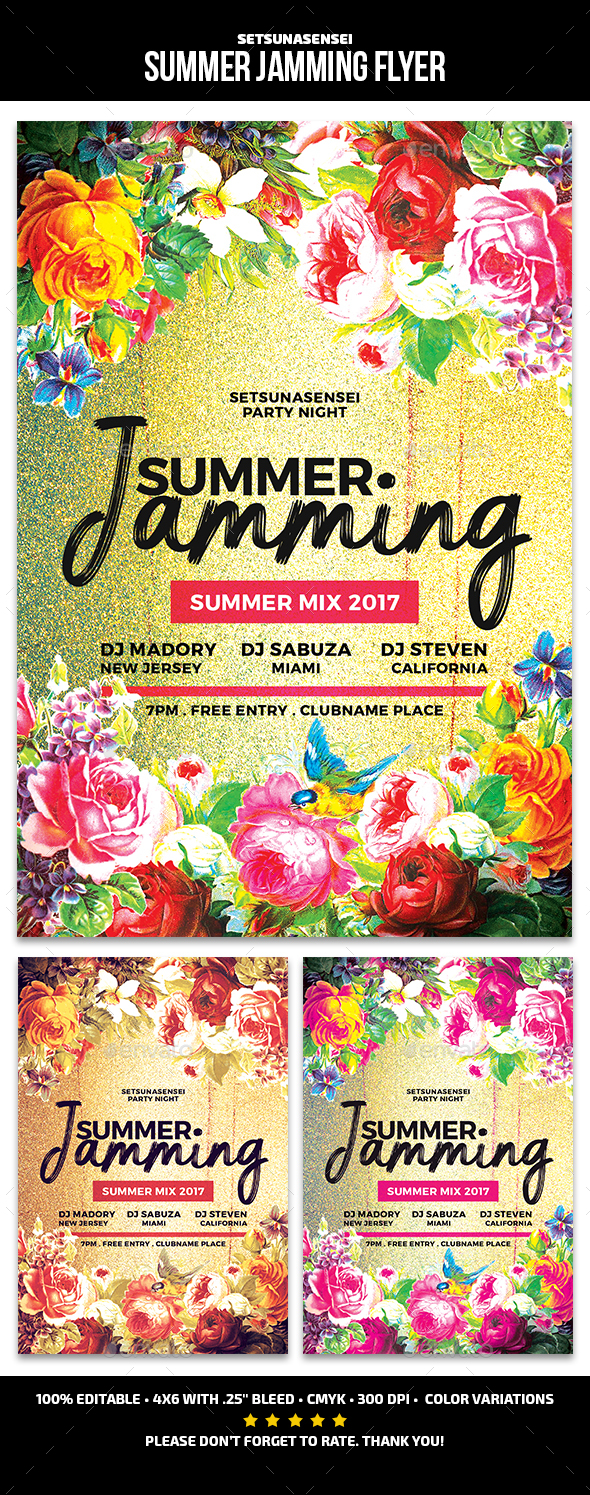 Summer Jamming Flyer - Events Flyers