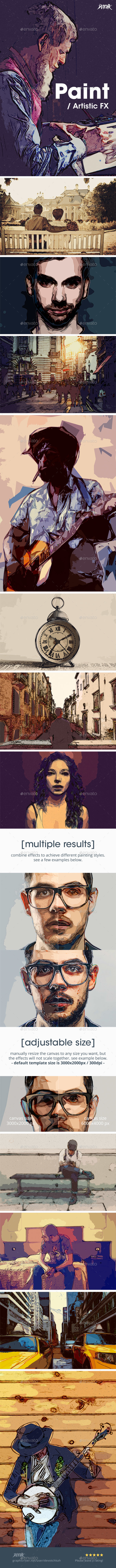 Paint - Artistic FX Photoshop Template - Artistic Photo Templates