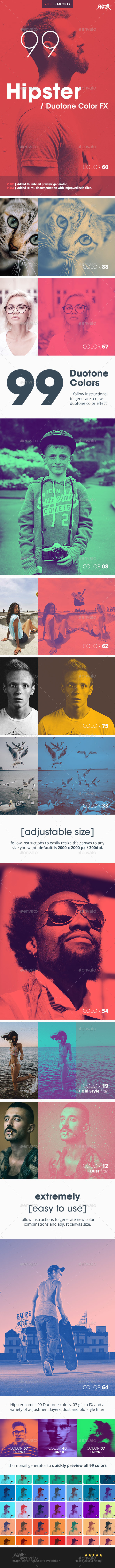 Hipster - Duotone Color FX - Urban Photo Templates