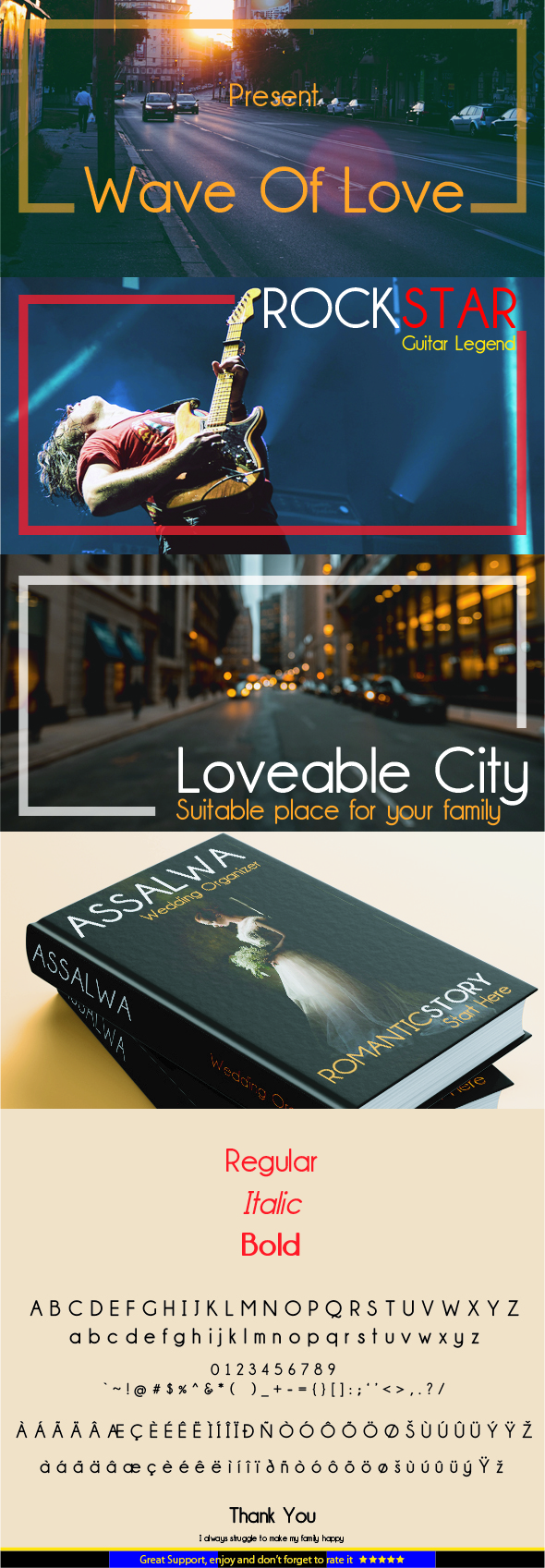 Wave of Love - Sans-Serif Fonts