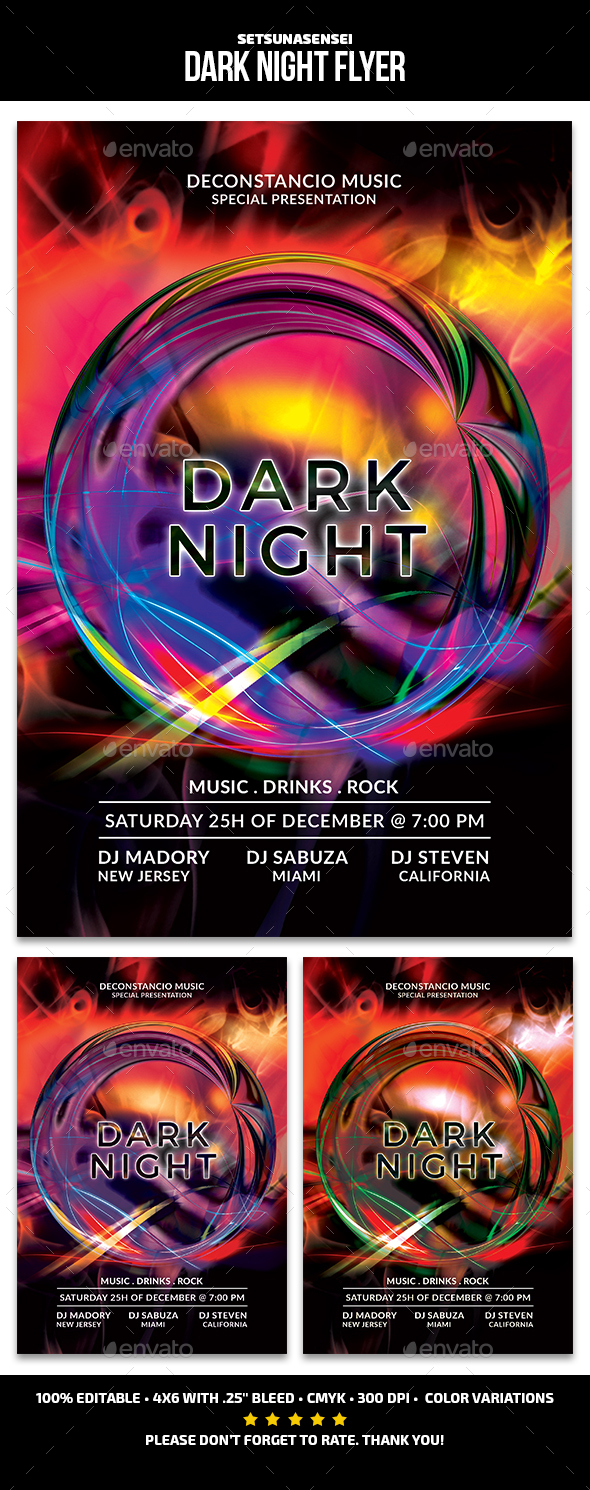 Dark Night Flyer - Events Flyers