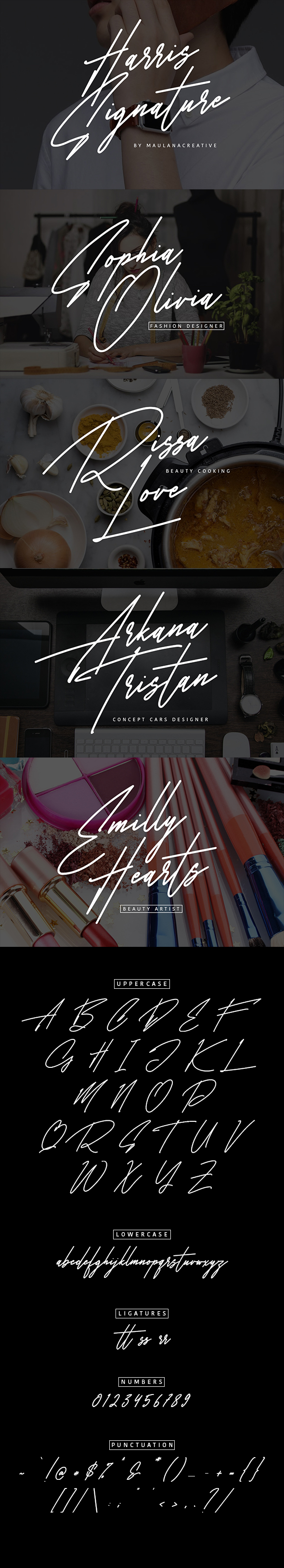 Harris Signature Typeface - Calligraphy Script