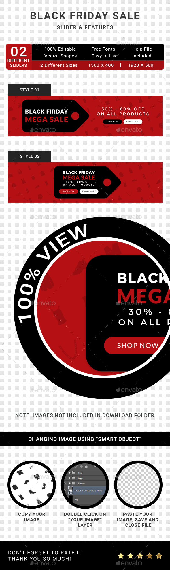 Black Friday Sale Slider - Sliders & Features Web Elements