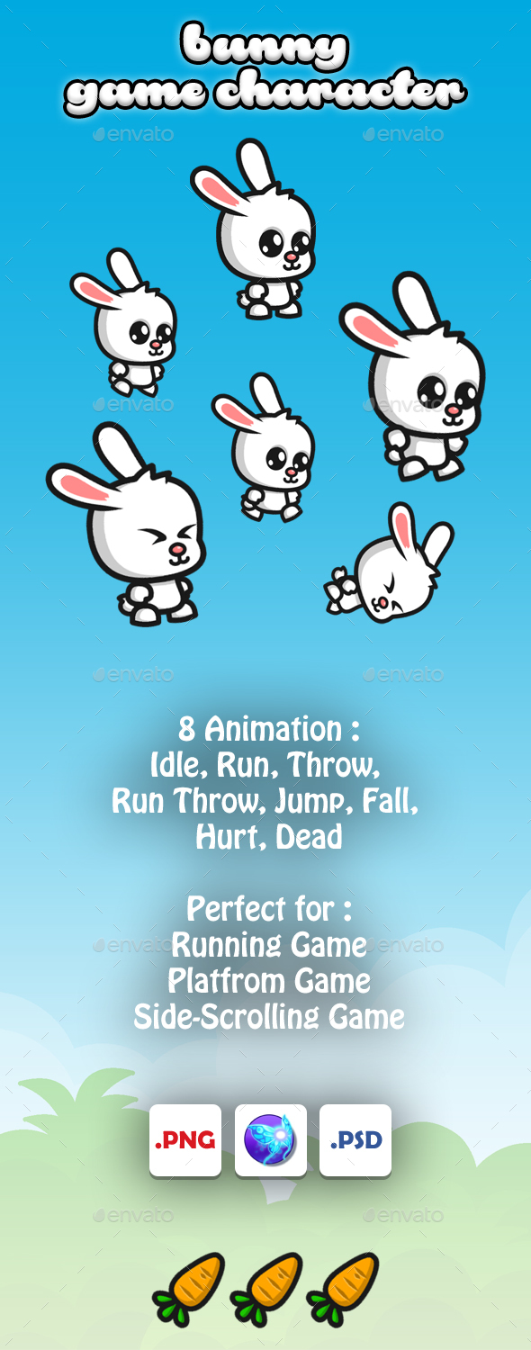 GraphicRiver Bunny Game Character 21117659