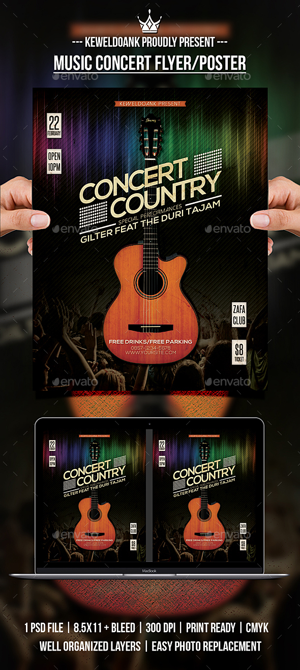 GraphicRiver Music Concert Flyer Poster 21118421 GraphicRiver Music Concert Flyer Poster 21118421