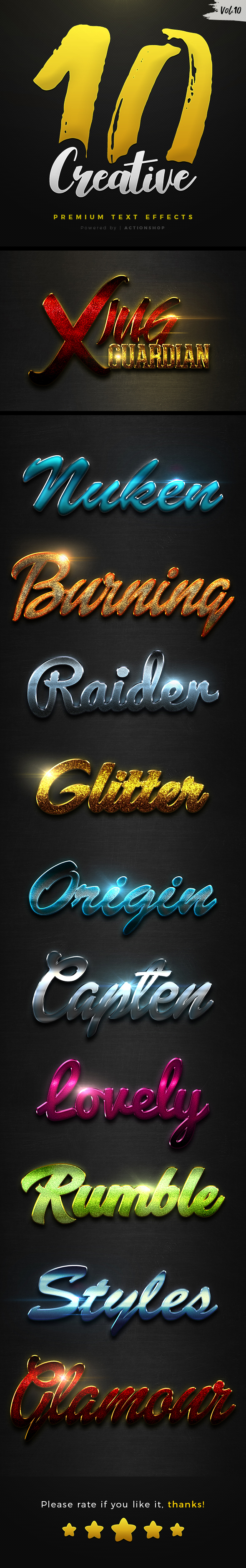 10 Creative Text Effects Vol.10