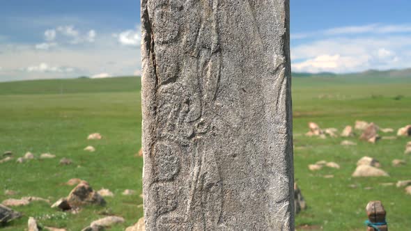 Inscription of Obelisk Menhir From Old Ancient Times alt