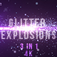Blue Glitter Explosions - VideoHive Item for Sale