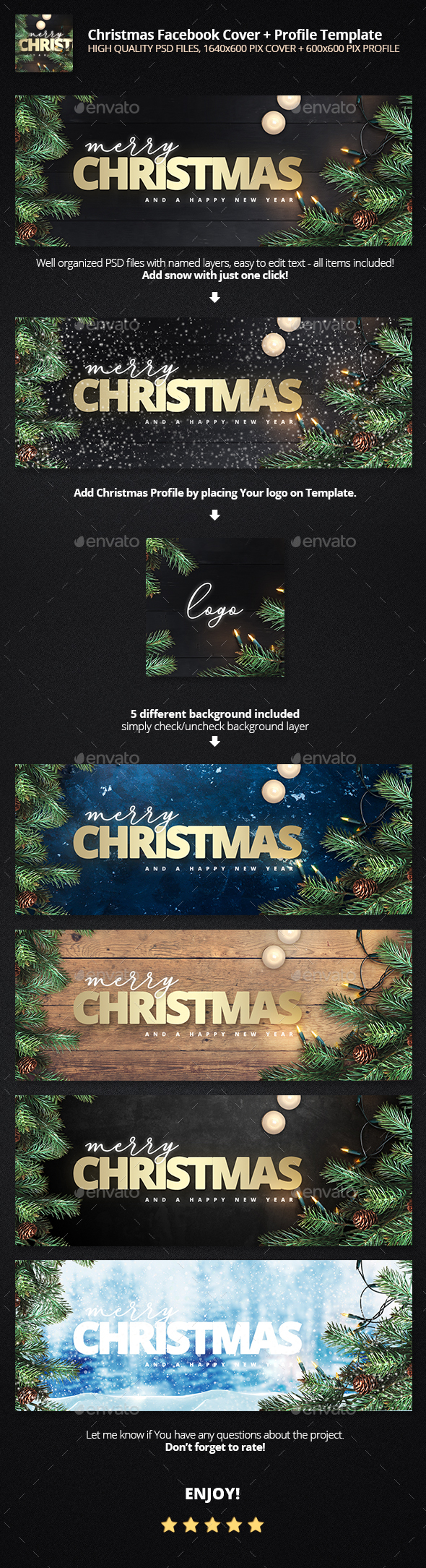 GraphicRiver Merry Christmas 5 Backgrounds FB Cover Template 21119616 GraphicRiver Merry Christmas 5 Backgrounds FB Cover Template 21119616
