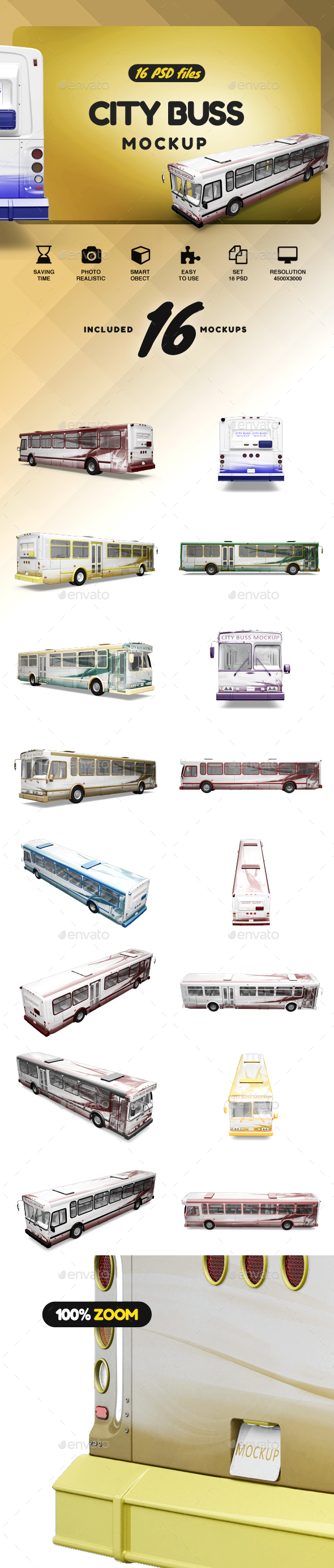 GraphicRiver City Bus MockUp 21119985