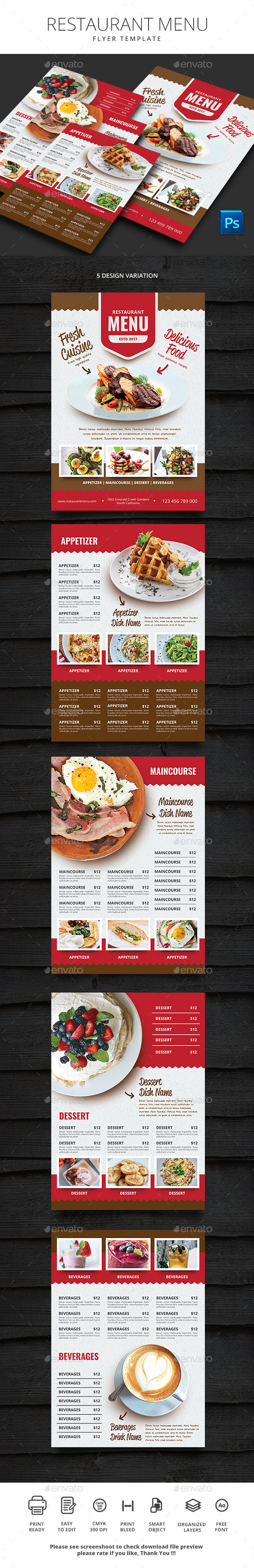 GraphicRiver Restaurant Menu 21120090 GraphicRiver Restaurant Menu 21120090