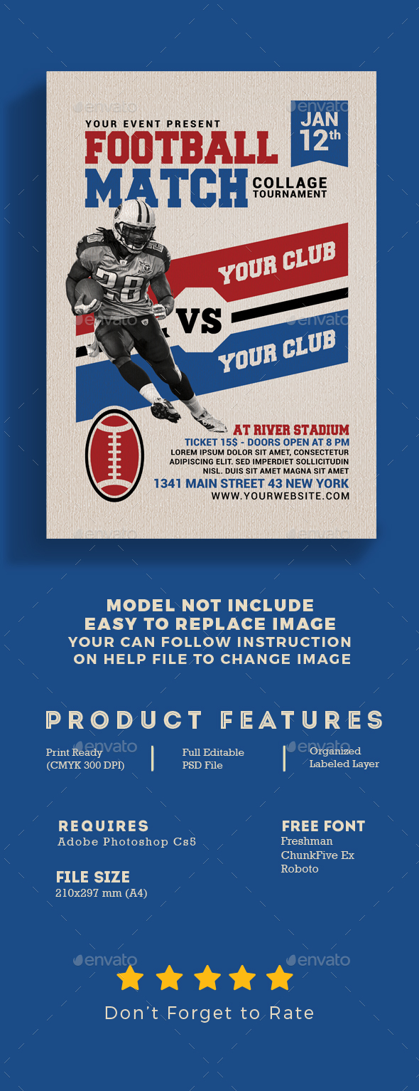 GraphicRiver American Football Match Flyer 21120133 GraphicRiver American Football Match Flyer 21120133