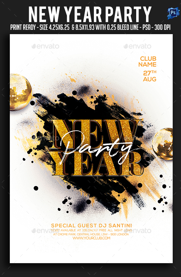 GraphicRiver New Year Party Flyer 21120161 GraphicRiver New Year Party Flyer 21120161