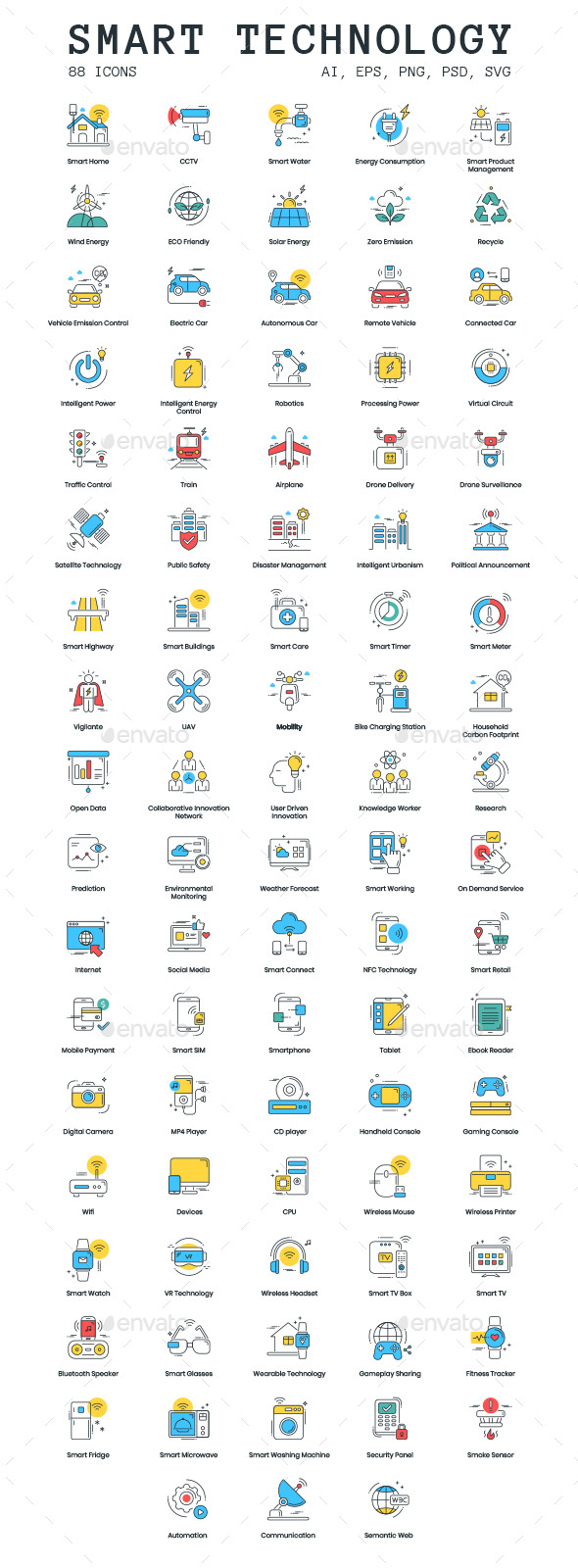 GraphicRiver Technology Icons 21120689