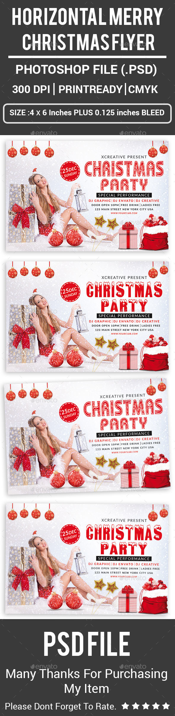 GraphicRiver Horizontal Merry Christmas Flyer 21117412 GraphicRiver Horizontal Merry Christmas Flyer 21117412