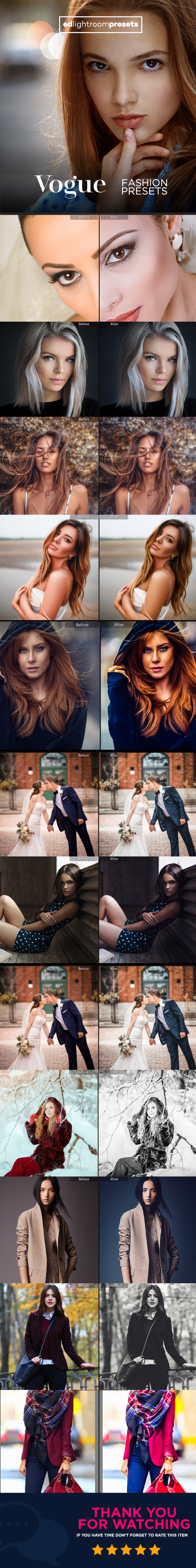 35 Vogue Fashion Magazine Lightroom Presets - Portrait Lightroom Presets