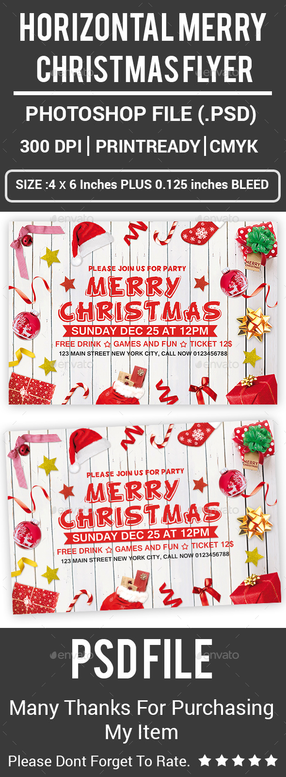 GraphicRiver Horizontal Merry Christmas Flyer 21121112 GraphicRiver Horizontal Merry Christmas Flyer 21121112