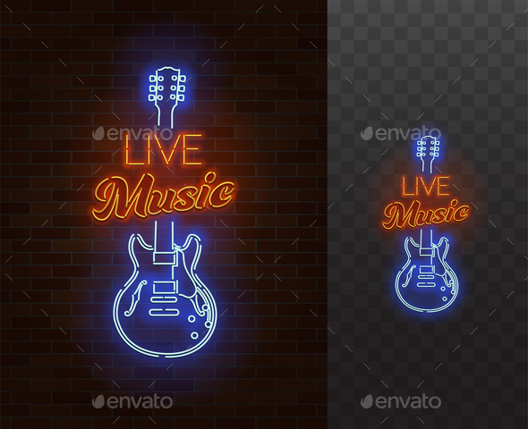GraphicRiver Live Music Neon Sign 21121722 GraphicRiver Live Music Neon Sign 21121722