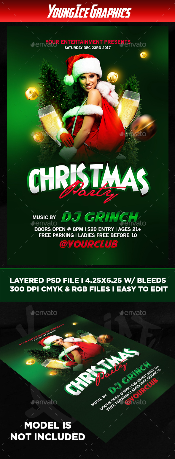 Christmas Party Flyer Template - Clubs & Parties Events