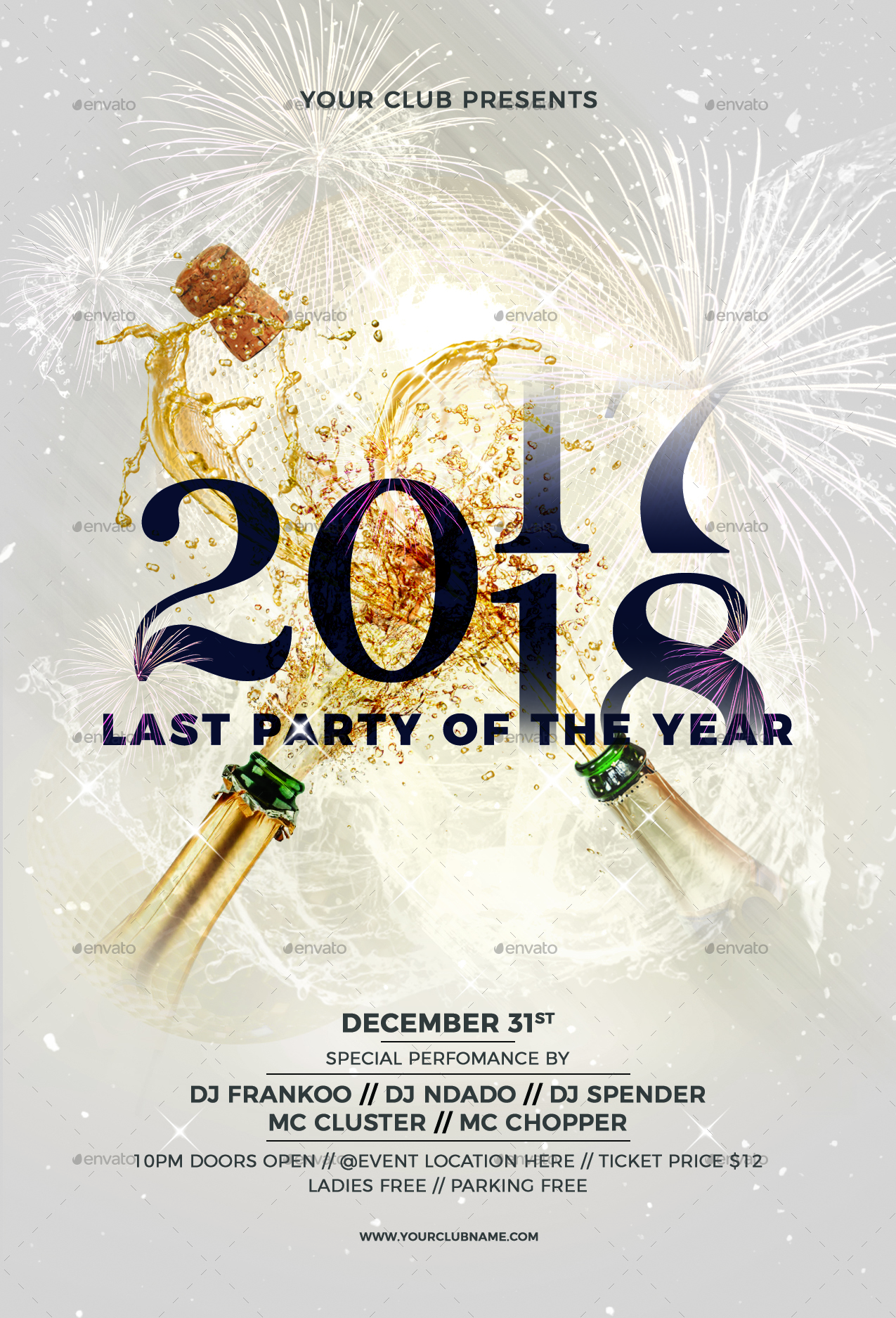 End Of Year Party Flyer By Estern76 Graphicriver