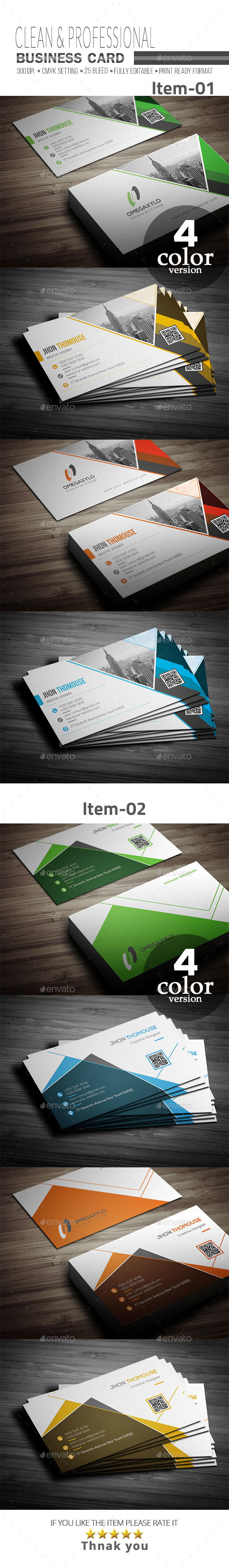 Business Card Bundle 2 In 1 - Corporate Business Cards