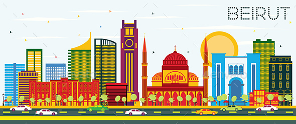 GraphicRiver Beirut Lebanon Skyline with Color Buildings and Blue Sky 21122525 GraphicRiver Beirut Lebanon Skyline with Color Buildings and Blue Sky 21122525