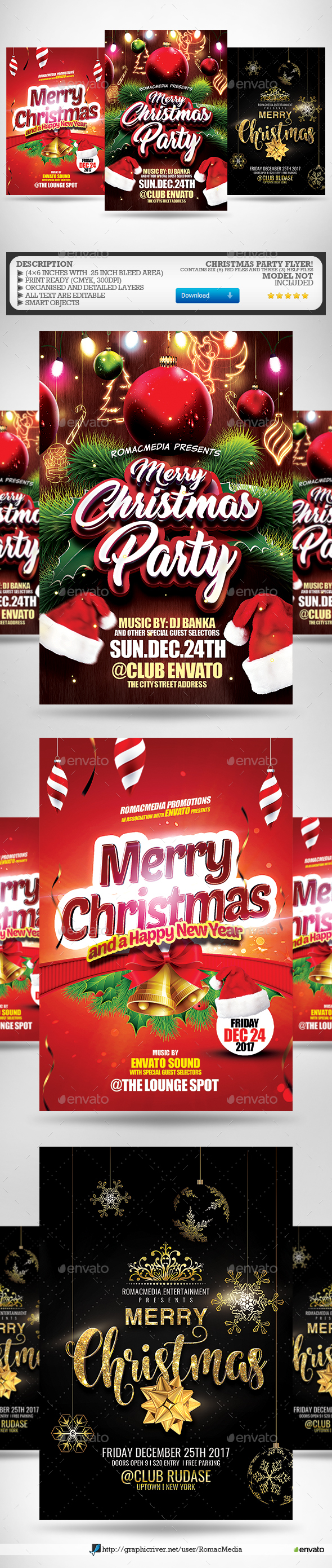 Christmas Flyer Bundle 4 - Holidays Events