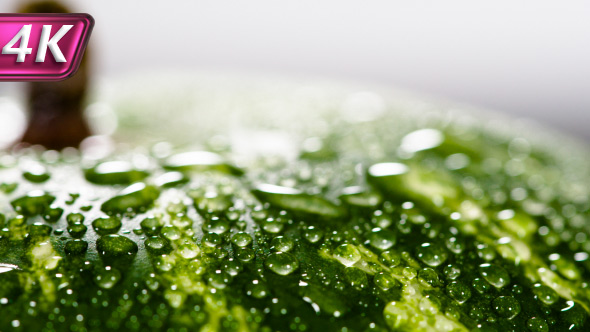 Striped Watermelon With Water Drops alt