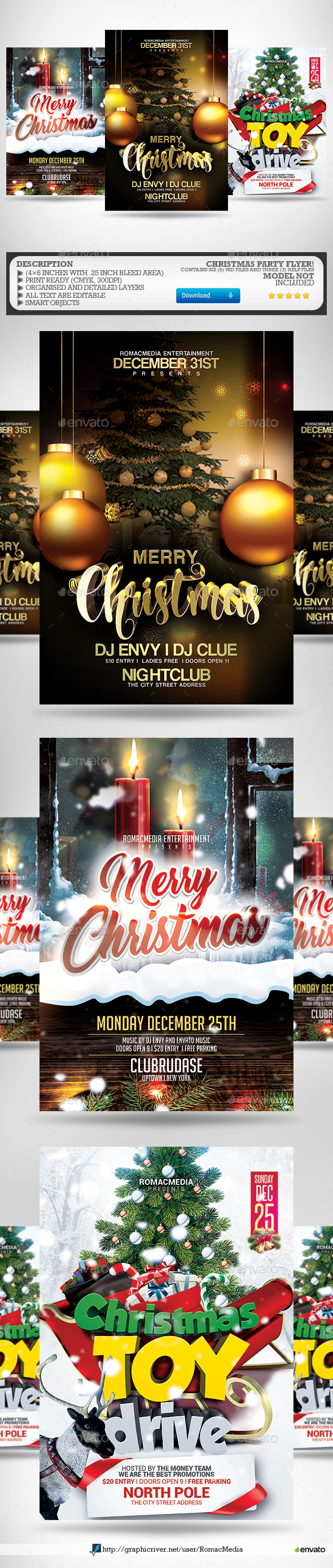 Christmas Flyer Bundle 5 - Holidays Events